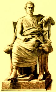Menander, illustration från History of Rome av Victor Duruy, publicerad 1884 (digitalt förbättrad bild) av English School