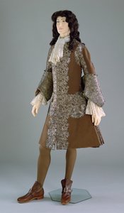 Herrrock, 1720-tal (broderat West Country tyg) av English School