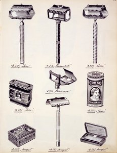 Rakutrustning för män, från en handelskatalog över inhemska varor och beslag, ca 1890-1910 av English School
