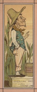 Illustration av meny: Amerikansk konserverad mat (färglitografi) av English School