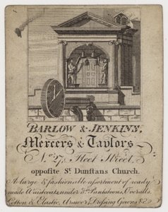 Mercer and Tailor, Barlow & Jenkins, handelskort av English School