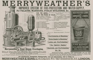 Merryweathers förbättrade brandskydds- och vattenförsörjningssystemet av English School