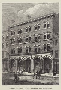 Messers Chappell och Companys lokaler, New Bond-Street (gravyr) av English School