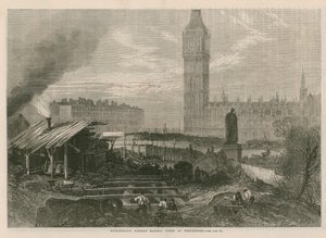 Arbeiten der Metropolitan District Railway in Westminster