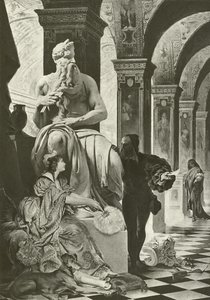 Michael Angelo och Vittoria Colonna (gravyr) av English School