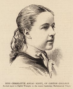Miss Charlotte Angas Scott, från Girton College (gravyr) av English School
