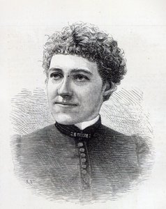 Miss Charlotte Robinson, hemkonstdekoratör till Hennes Majestät, 1887 av English School
