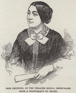 Miss Crichton från Theatre Royal, Drury-Lane (gravyr) av English School
