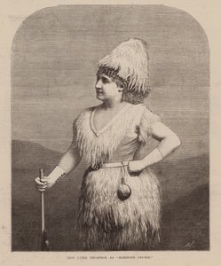 Miss Lydia Thompson som "Robinson Crusoe" (gravyr) av English School