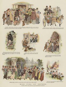 Miss Pike at Oxford (färg litho) av English School