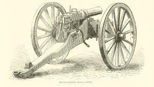 Mitrailleuse, bakifrån, augusti 1870 av English School