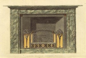 Mona Marble Chimney Piece, från Ackermanns Repository of Arts, Vol II, 2, Plate 20 av English School