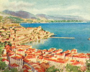 Monaco, Monte Carlo (färglitografi) av English School