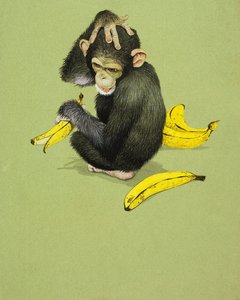 Apa med bananer av English School