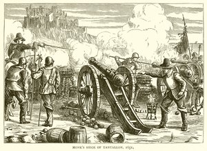 Munkarnas belägring av Tantallon, 1651 av English School