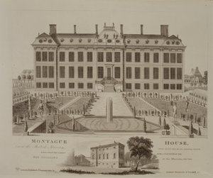 Montague House, nu British Museum, 1813 av English School