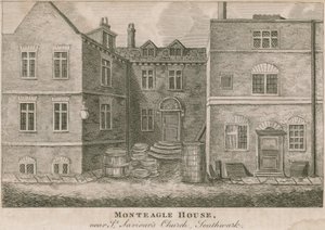 Monteagle House, nära St Savios Church, Southwark, London av English School