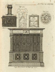 Monument i Stepney, London av English School
