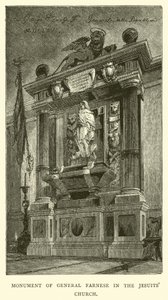 General Farneses monument i jesuitkyrkan av English School