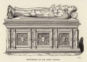 Sir John Crosbys monument av English School