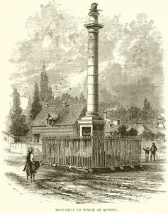 Monument till Wolfe i Quebec av English School