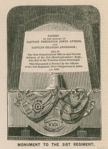 Monument till det 31:a (Huntingdonshire) regementet, St Marys Church, Huntingdon av English School