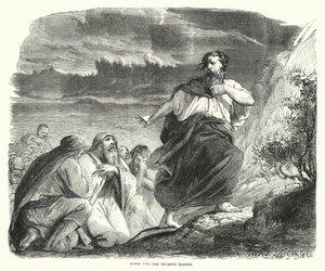 Moses och de sjuttio äldste (gravyr) av English School