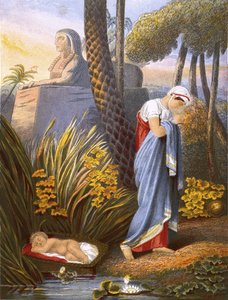 Moses lämnade bland flaggorna av English School