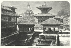 Heligaste tank, Nepal (gravyr) av English School