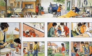 Mamma visar hur man gör av English School