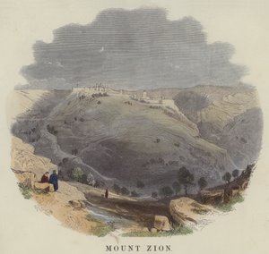 Mount Zion (färgad gravyr) av English School