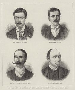 Movers and Seconders of the Address in the Lords and Commons (gravyr) av English School