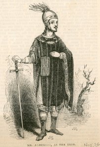 Mr Anderson i titelrollen i pjäsen King Arthur, Drury Lane Theatre, London av English School