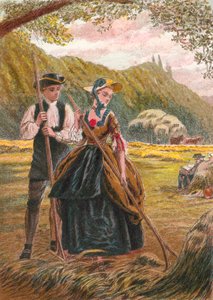 Mr. Burchell och Sophia i Hayfield av English School