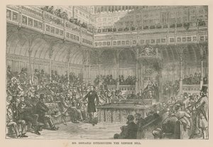 Herr Disraeli presenterar reformpropositionen av English School