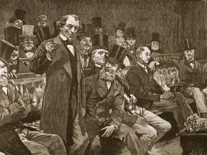 Mr Disraeli berättar för underhuset om sin historia om "torr champagne av English School