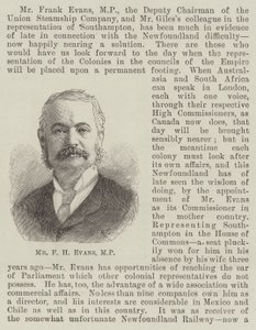 Mr F H Evans, MP (gravyr) av English School
