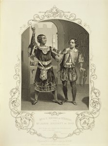 Mr G. V. Brooke som Othello och James Bennett som Iago, Act III Scene 3, i Othello av William Shakespeare (1564-1616) av English School
