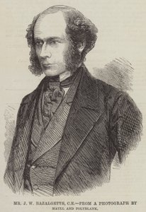 Mr J W Bazalgette, CE (gravyr) av English School