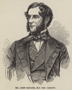 Mr John Sadleir, MP för Carlow (gravyr) av English School
