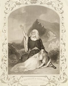 Mr Macready som kung Lear, akt V, scen 3, i pjäsen av William Shakespeare (1564-1616) av English School