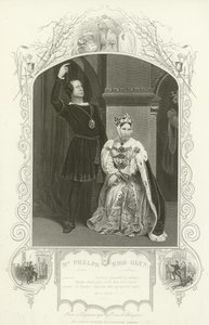 Mr Phelps som Hamlet och Miss Glyn som Queen, Hamlet, Akt III, Scen IV av English School