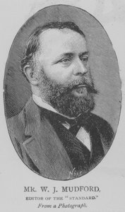 Mr W J Mudford, redaktör för "Standard" (gravyr) av English School