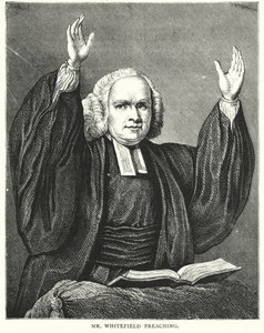 Mr Whitefield predikar (gravyr) av English School