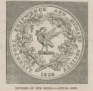 Mr Lyons designar för Liverpool Shipwreck and Humane Societies Medal av English School