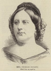 Mrs Charles Dickens (gravyr) av English School
