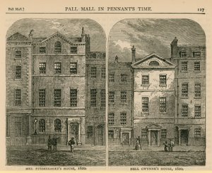 Mrs Fitzherberts House och Nell Gwynnes House, 1820 av English School