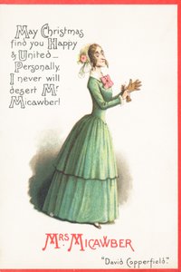Mrs Micawber, julkort av English School