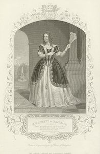 Mrs Mowatt som Beatrice, Much Ado About Nothing, Akt II, scen i av English School