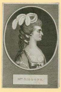 Mrs Sarah Siddons, skådespelerska av English School